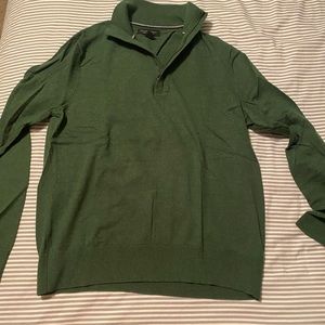 Banana Republic Green Quarter Zip Sweater